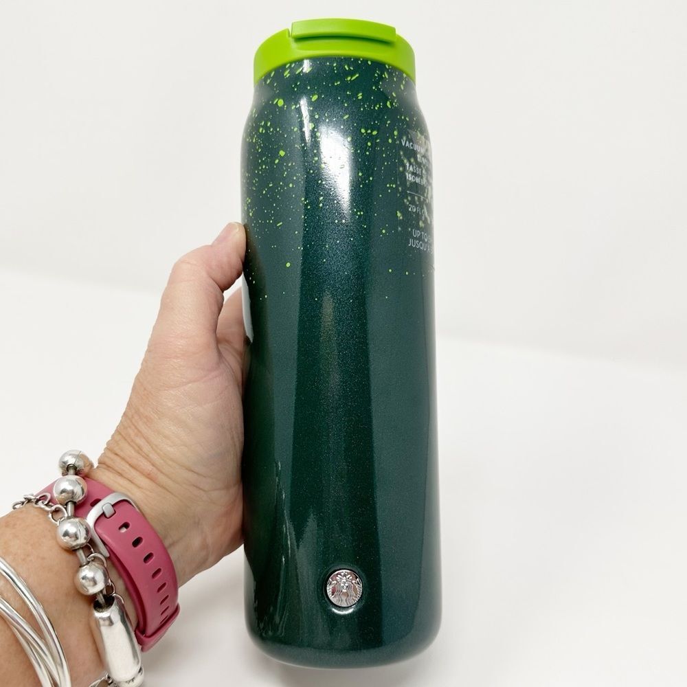 STARBUCKS LIMITED EDITION STAINLESS STEEL GREEN SPECKLE TUMBLER‎ NWT